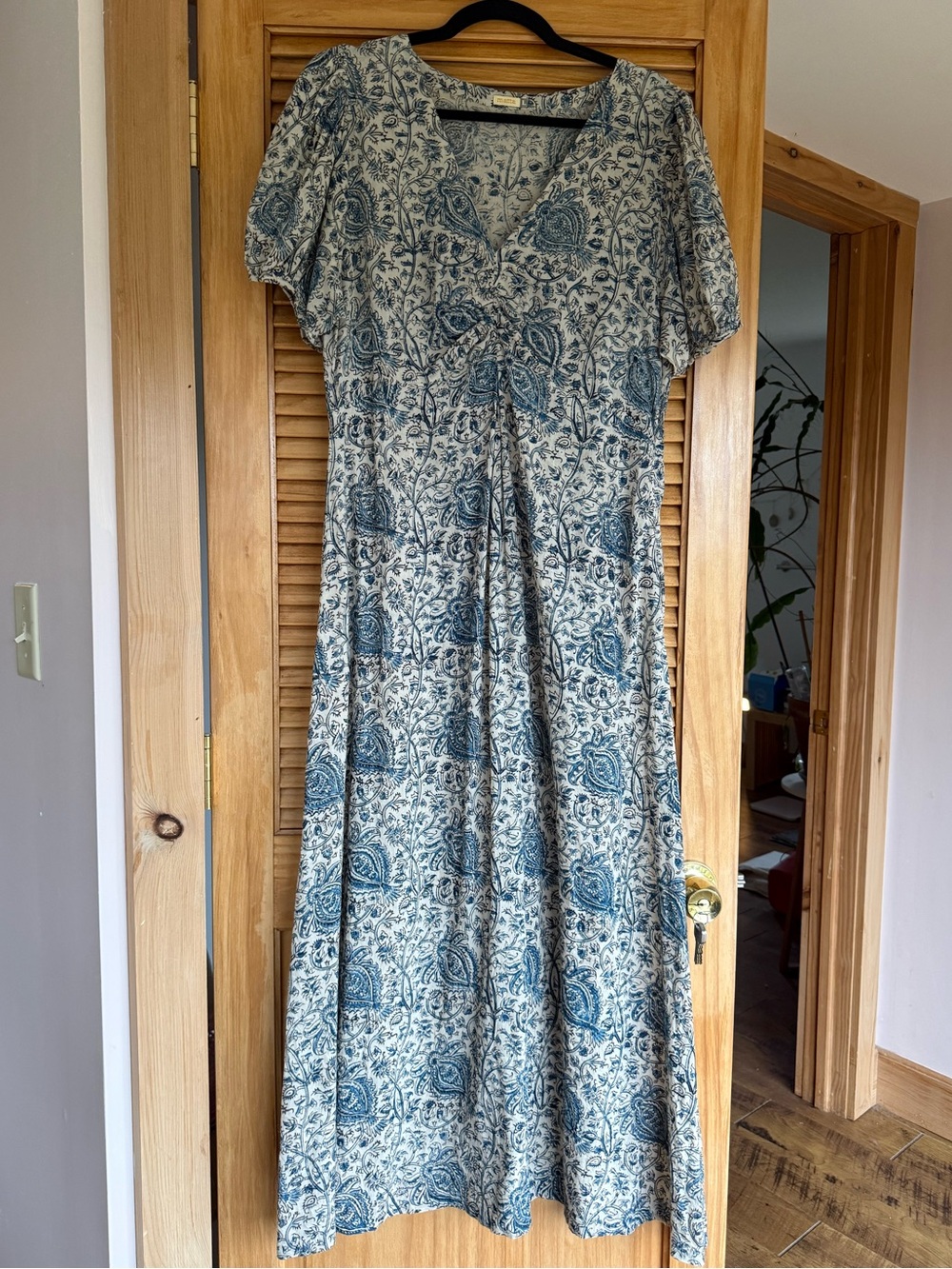 Matta NY Women’s Blue Floral Maxi Dress - V-Neck